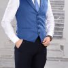 Vesta de barbati, Slim Fit, Albastra cu 5 nasturi - VS23