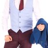 Vesta de barbati, Slim Fit, Light blue cu 4 nasturi  - VS50
