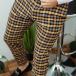 Pantaloni de barbati, Slim Fit, in dungi, conici - PN200
