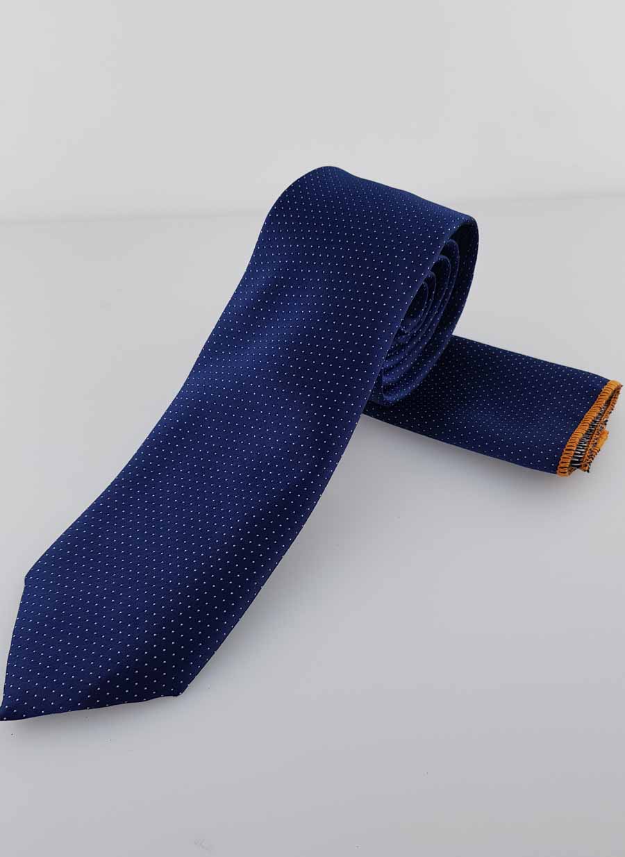Cravata barbateasca cu bastista cu puncte aurii - CV331