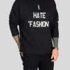 Bluza de bărbați, I HATE FASHION, Cambrata, Neagra - BZ141