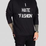 Bluza de bărbați, I HATE FASHION, Cambrata, Neagra - BZ141