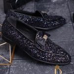 Mocassins à paillettes et nœud - P1120
