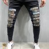 Blugi de bărbați negri cu etichete skinny fit - elastici Premium Denim - BG621