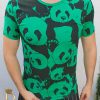 Tricou barbati slim fit VERDE PANDA - TR126