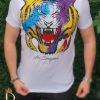 Tricou de barbati slim fit alb TIGER Le Designers - TR167