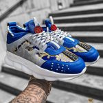 Zapatillas deportivas para hombre con suela alta ultraligera, azules – AD74