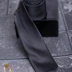 Cravata neagra model texturat cod - CV114