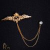 Lant metalic pentru sacou, Vultur auriu - LT135