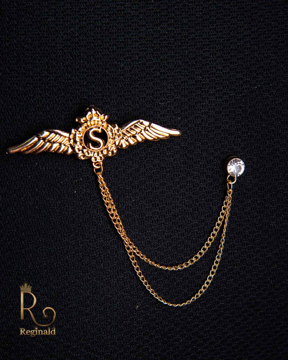 Lant metalic pentru sacou, Vultur auriu - LT135