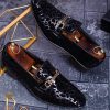 Pantofi de bărbați / LOAFERS,  lăcuiți cu piele întoarsă - P1224