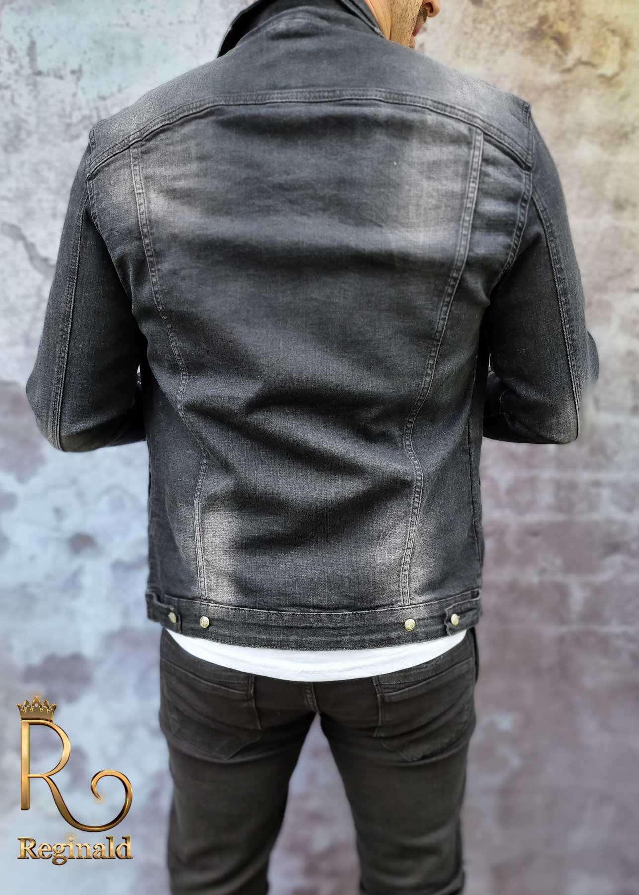 Jacheta +blugi de barbati, cu imprimeuri color - Reginald 2021 - GB115 - imagine 8