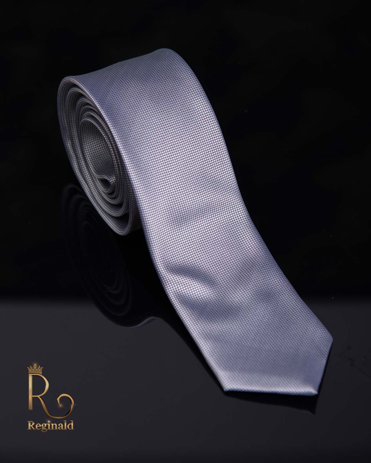 Cravata barbateasca gri slim - CV380