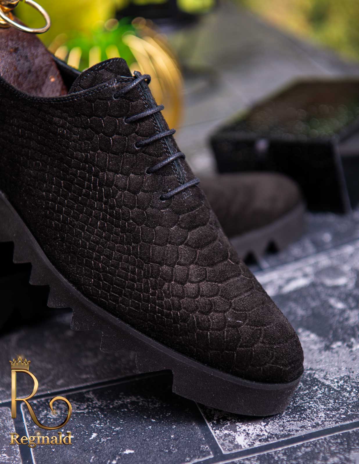 Pantofi de barbati, Smart Casual cu talpa inalta, piele naturala - P1227 - imagine 3