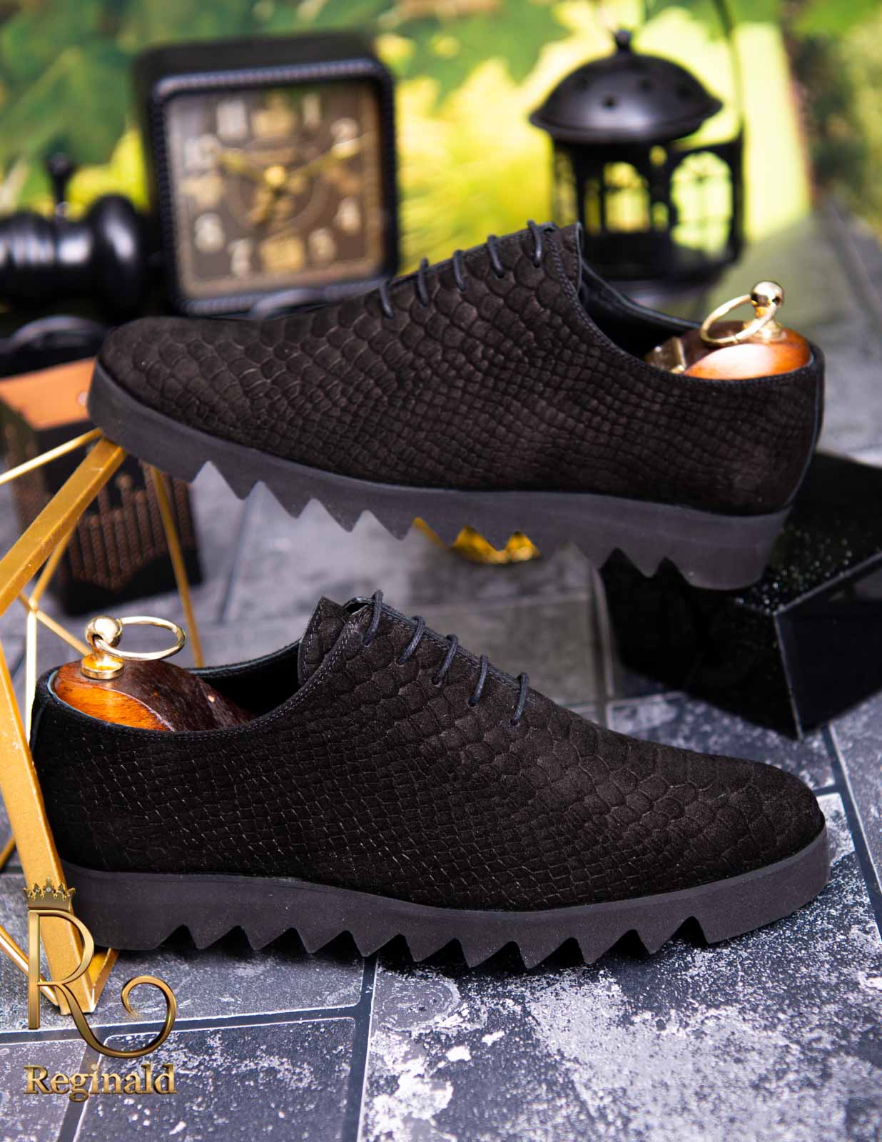 Pantofi de barbati, Smart Casual cu talpa inalta, piele naturala - P1227