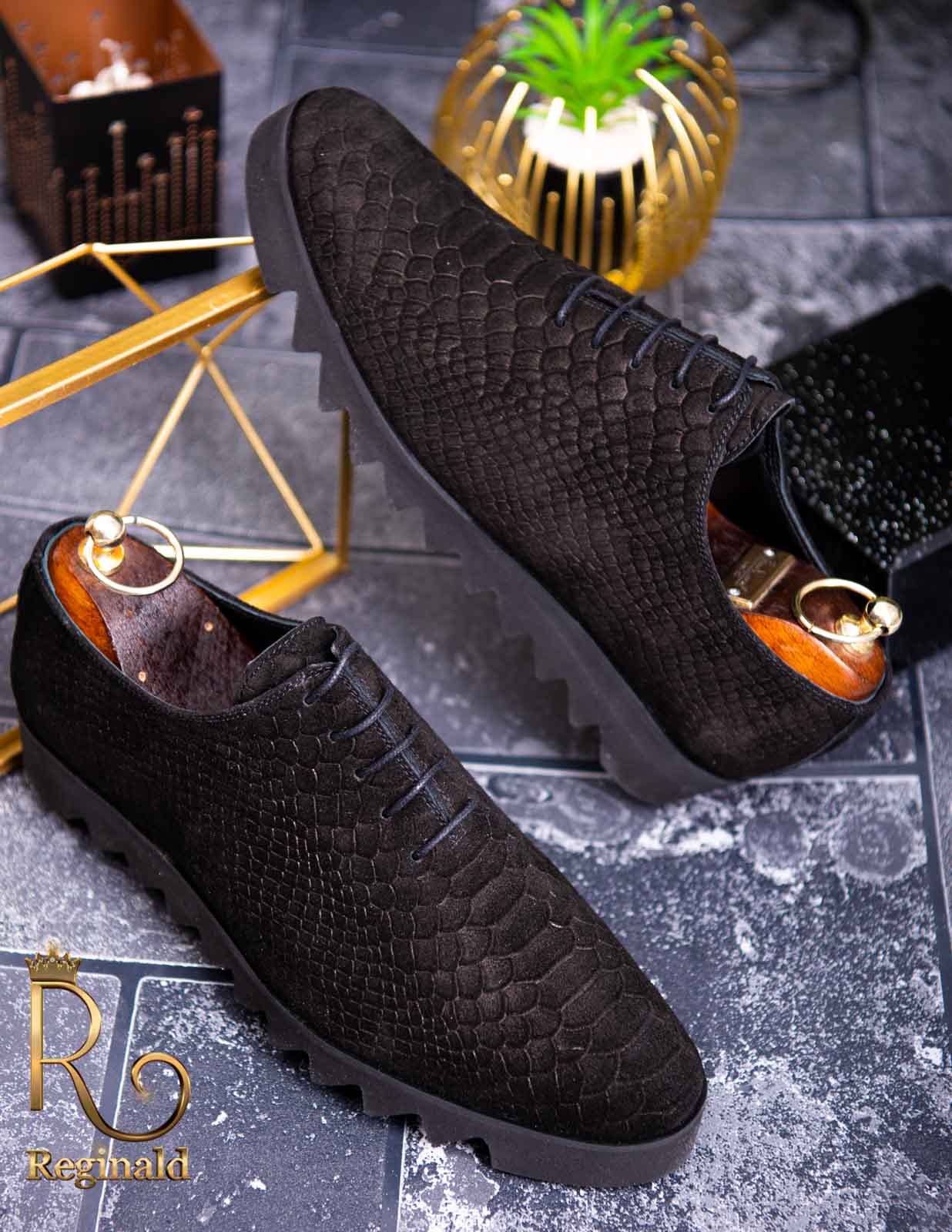 Pantofi de barbati, Smart Casual cu talpa inalta, piele naturala - P1227 - imagine 6