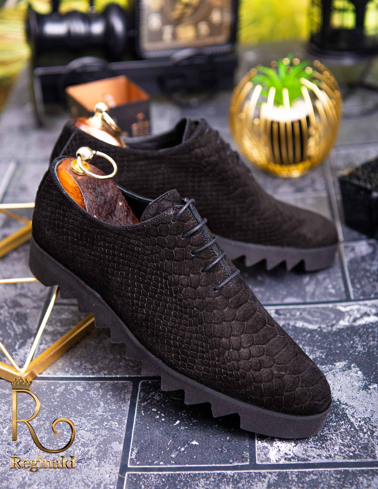 Pantofi de barbati, Smart Casual cu talpa inalta, piele naturala - P1227 - imagine 4