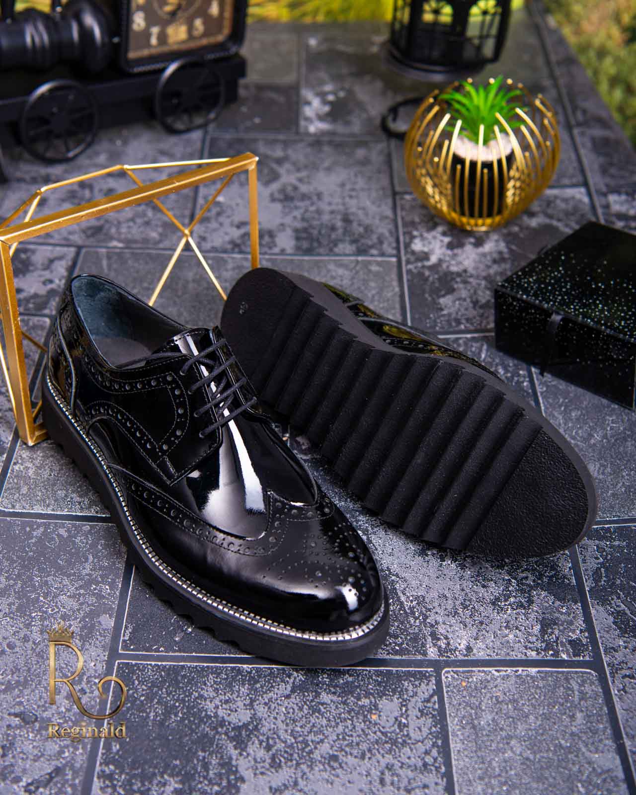 Pantofi de barbati Smart Casual cu talpa inalta, piele naturala - P1230 - imagine 2