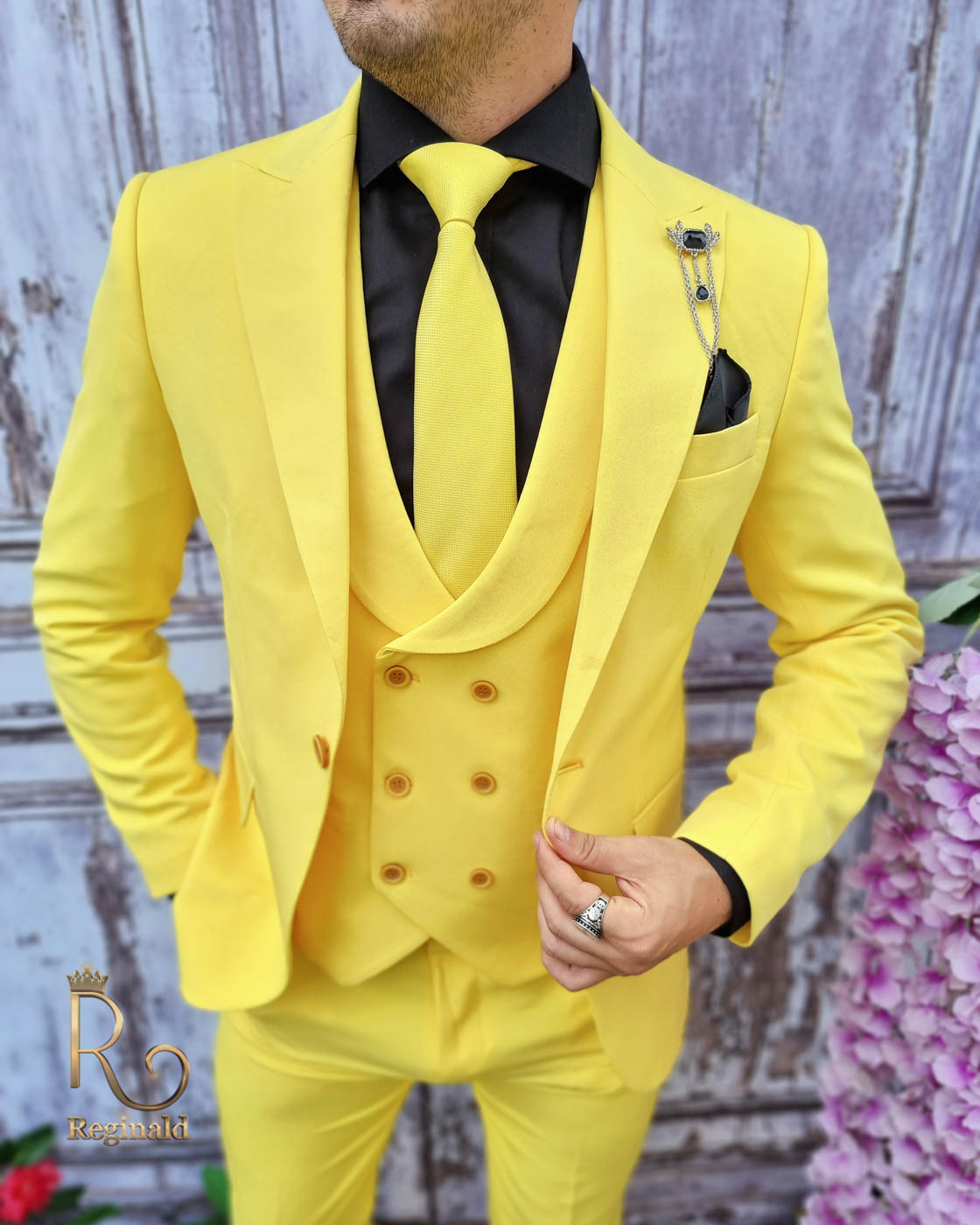 Yellow Prom Men Suits With Burgundy Velvet Waistcoat 2023 3 Piece Male  Blazer Slim Fit Wedding Tuxedo With Pants New Cos