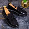 Mocasini casual de bărbați cu talpa neagra si ciucuri – AD276