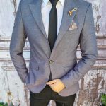 Men's jacket, Slim-Fit, dark grey - SC478