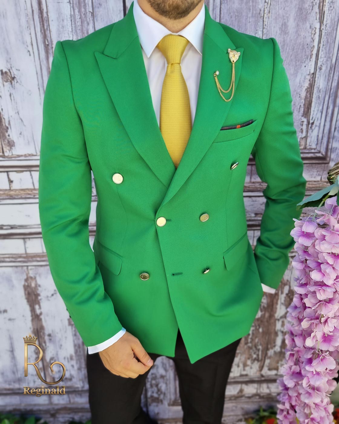 Sacou de barbati, Slim Fit, Verde - SC460