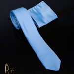 Light blue men's tie - CV478