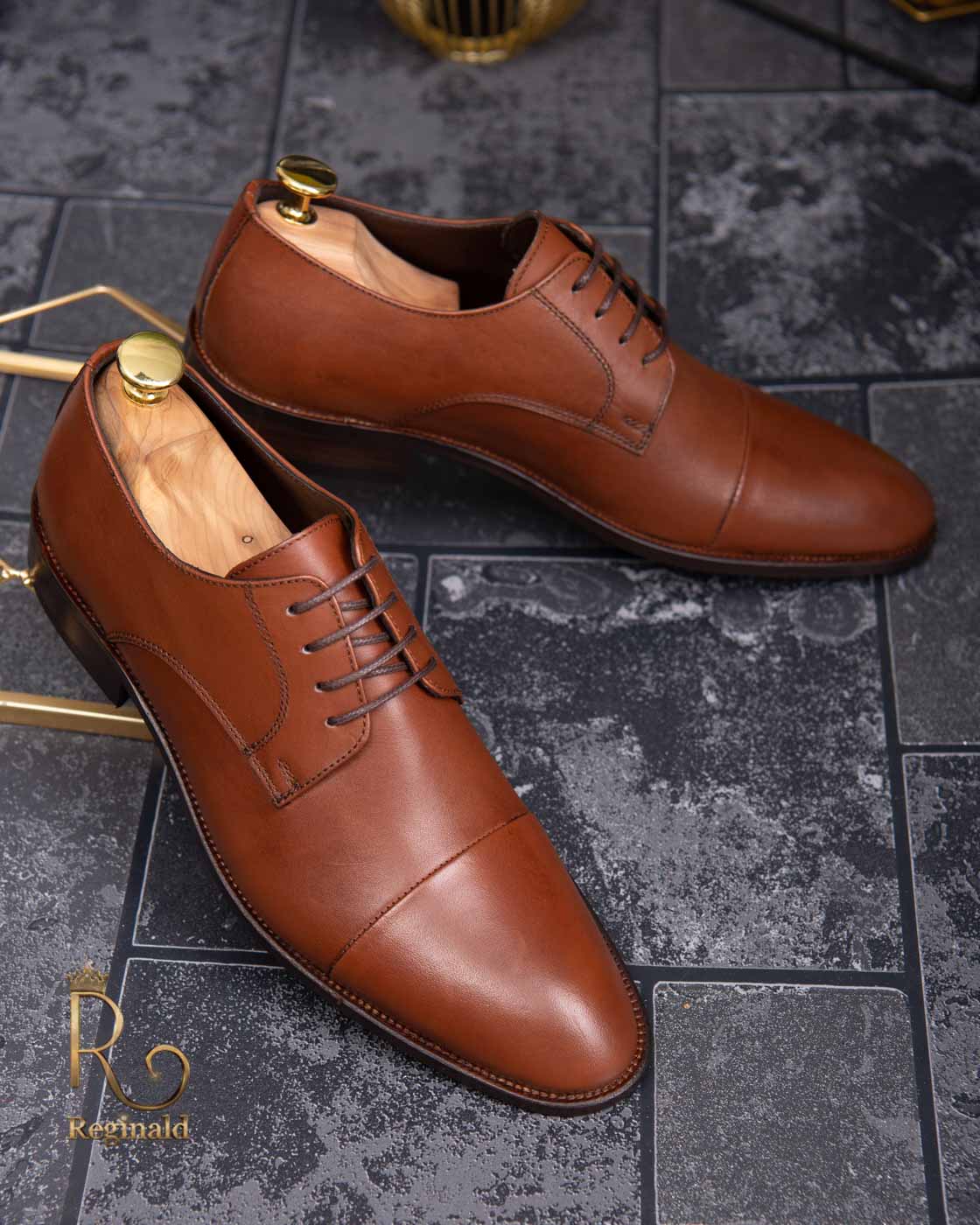 Pantofi de barbati, maro, din piele naturala - P1279