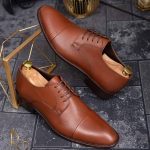 Pantofi de barbati, maro, din piele naturala - P1279