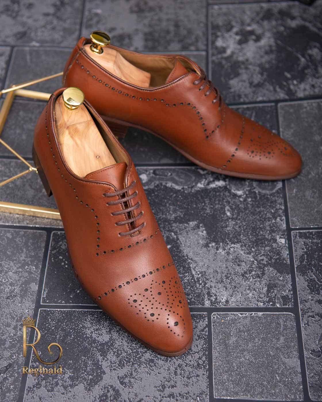 Pantofi de barbati OXFORD, maro, piele naturala - P1296