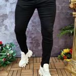 Blugi de bărbați, skinny fit, elastici si conici - BG852