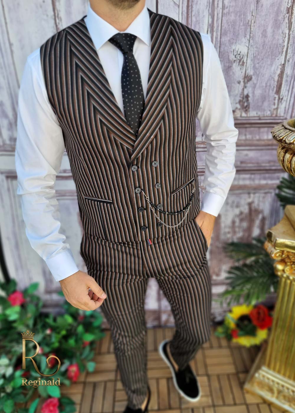 Compleu de barbati, Vesta si Pantalon - CU212 - imagine 2