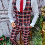 Men's Suit, Slim Fit, Navy Blue Striped, Waistcoat and Trousers - CU200