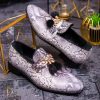 Pantofi Loafers de barbati din piele naturala, imprimeu sarpe - P1383