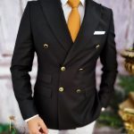 Sacou de barbati Negru, Croiala Slim-Fit - SC574