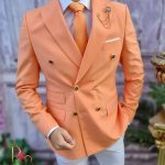 Veste pour homme, Reginald Slim-Fit, corail, laine de qualité supérieure 200`S - SC561
