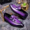 Pantofi Loafers de barbati mov, din piele naturala Reginald - P1460