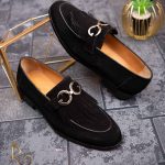 Mocassini da uomo neri in pelle naturale Reginald - P1458