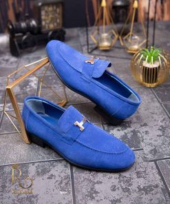 Tariff important theory Pantofi Loafers de barbati albastru, din piele naturala Reginald - P1396