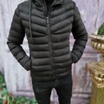 Geaca de barbati, Groasa, Neagra cu gluga - GC672