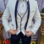 Costum de ceremonie,  Sacou, Vesta, Pantalon si Cravata - C3411
