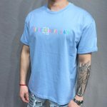 Tricou de bărbați, Slim Fit, Bleu cu imprimeu - TR1012