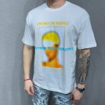 Men's t-shirt, Slim Fit, White with print - TR1016