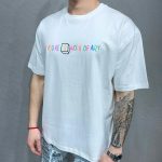 Tricou de bărbați, Slim Fit, Alb cu imprimeu - TR1011