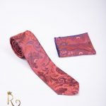 Cravata cu batista de bărbați, Multicolora - CV661