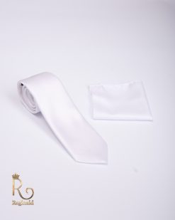 Cravatta con fazzoletto da uomo, Alba - CV671