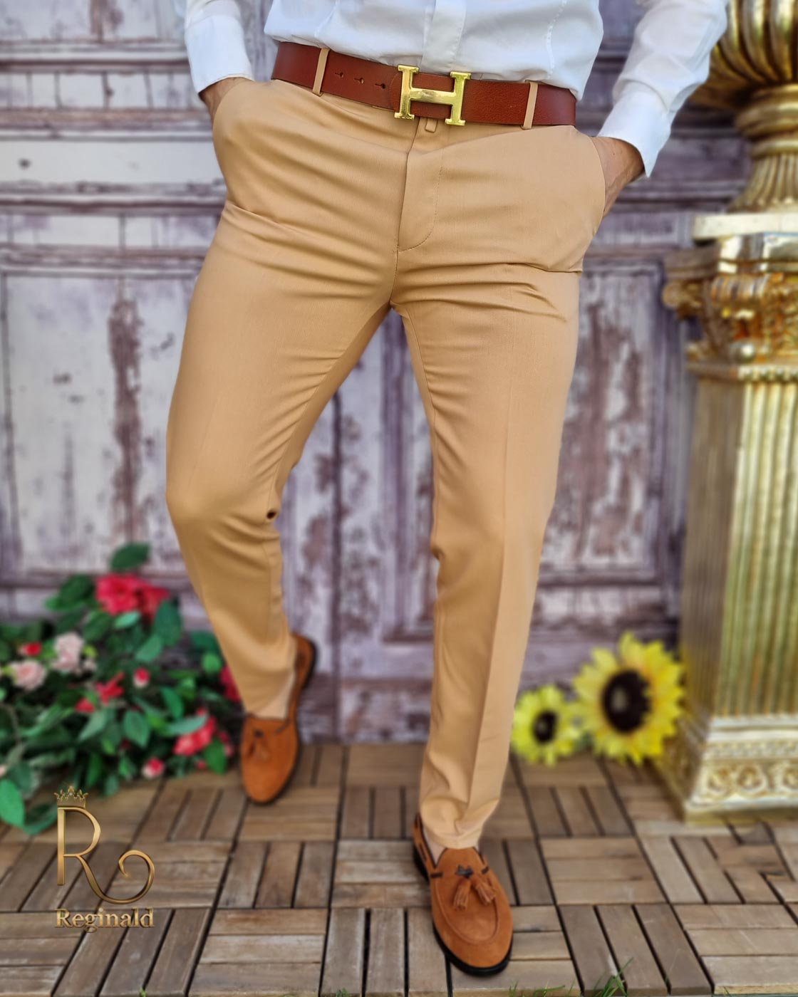 Pantaloni eleganți de bărbați, Slim Fit si Conici - PN645
