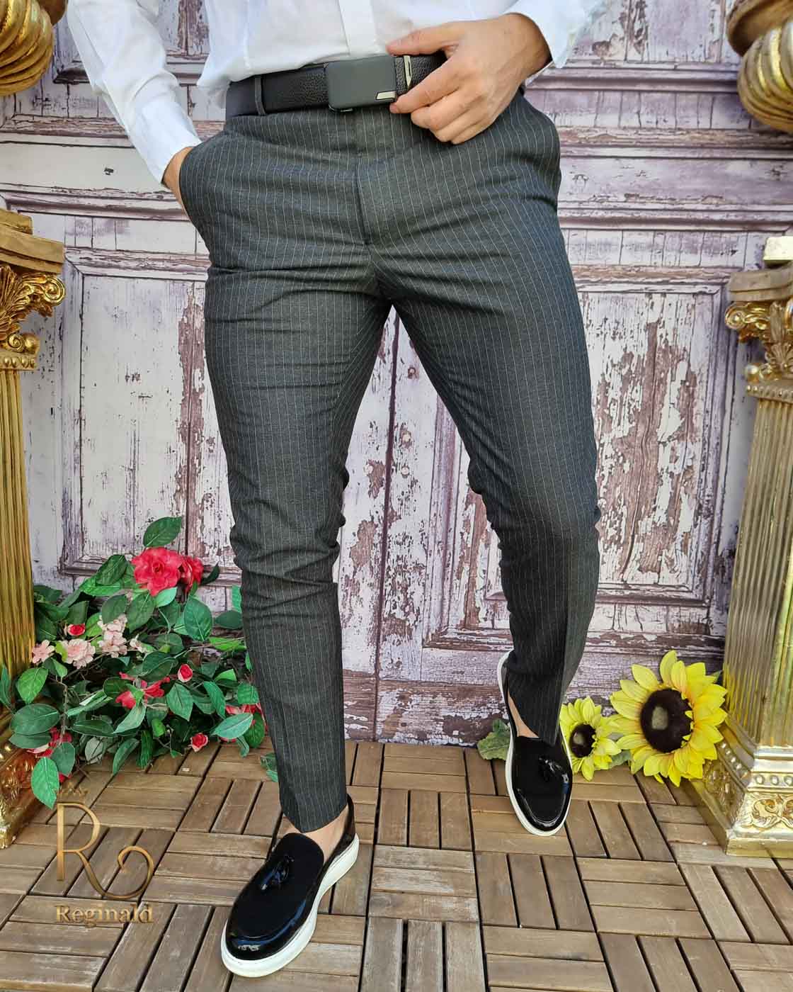 Pantaloni eleganți de bărbați, Slim Fit si Conici - PN656