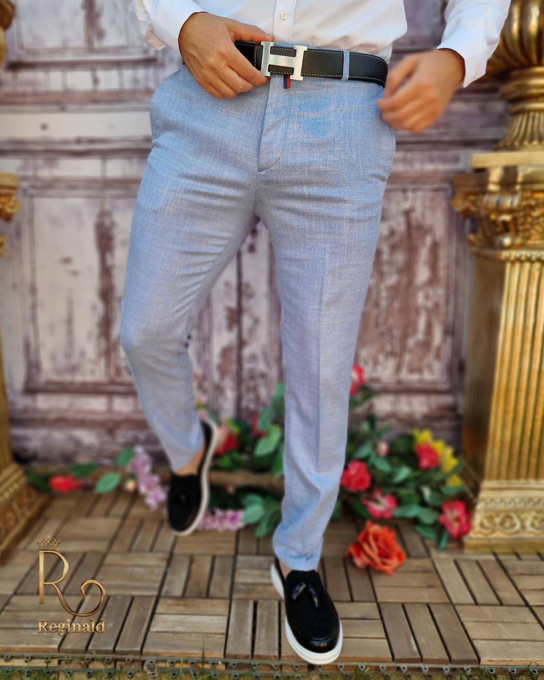 Pantaloni eleganți de bărbați, Slim Fit si Conici - PN698