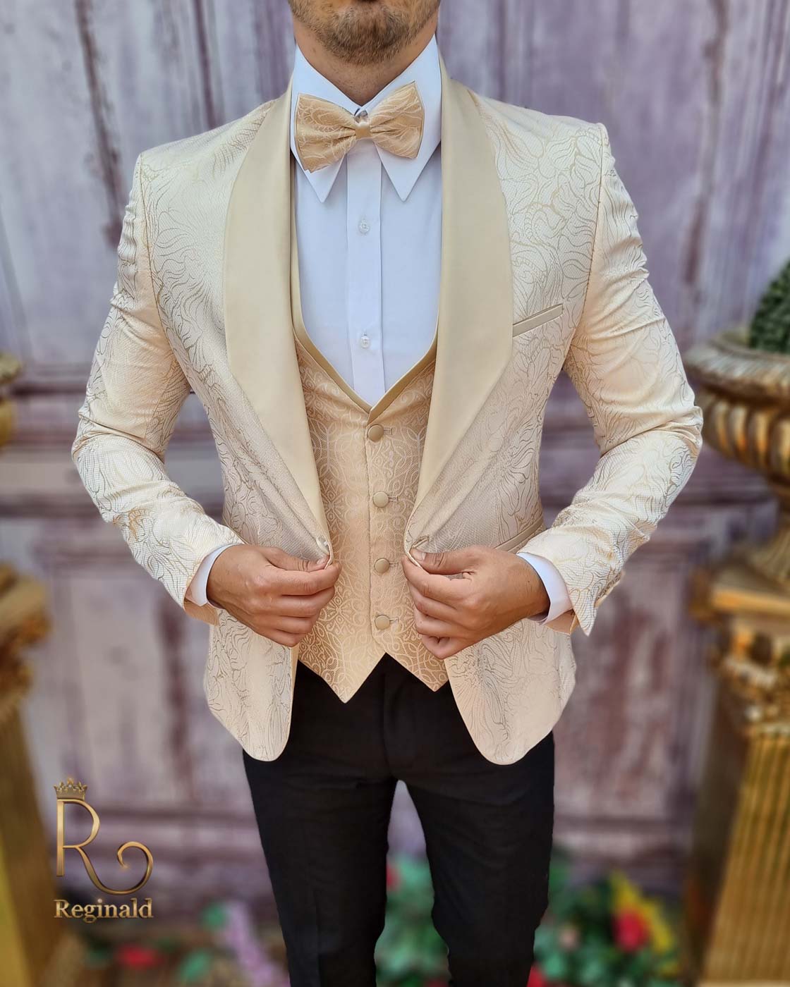 Costum de ceremonie Ginere/Mire, Sacou-Vesta-Pantalon - C3700